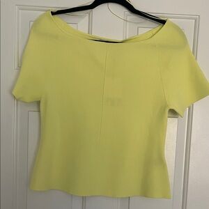 Zara Light Yellow Short Sleeve Top